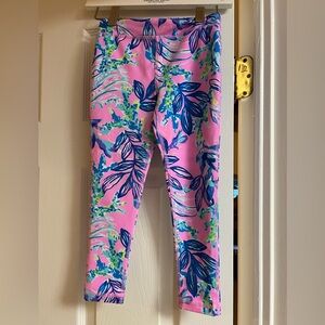 Lilly Pulitzer Pink and Blue Floral Kids Leggings